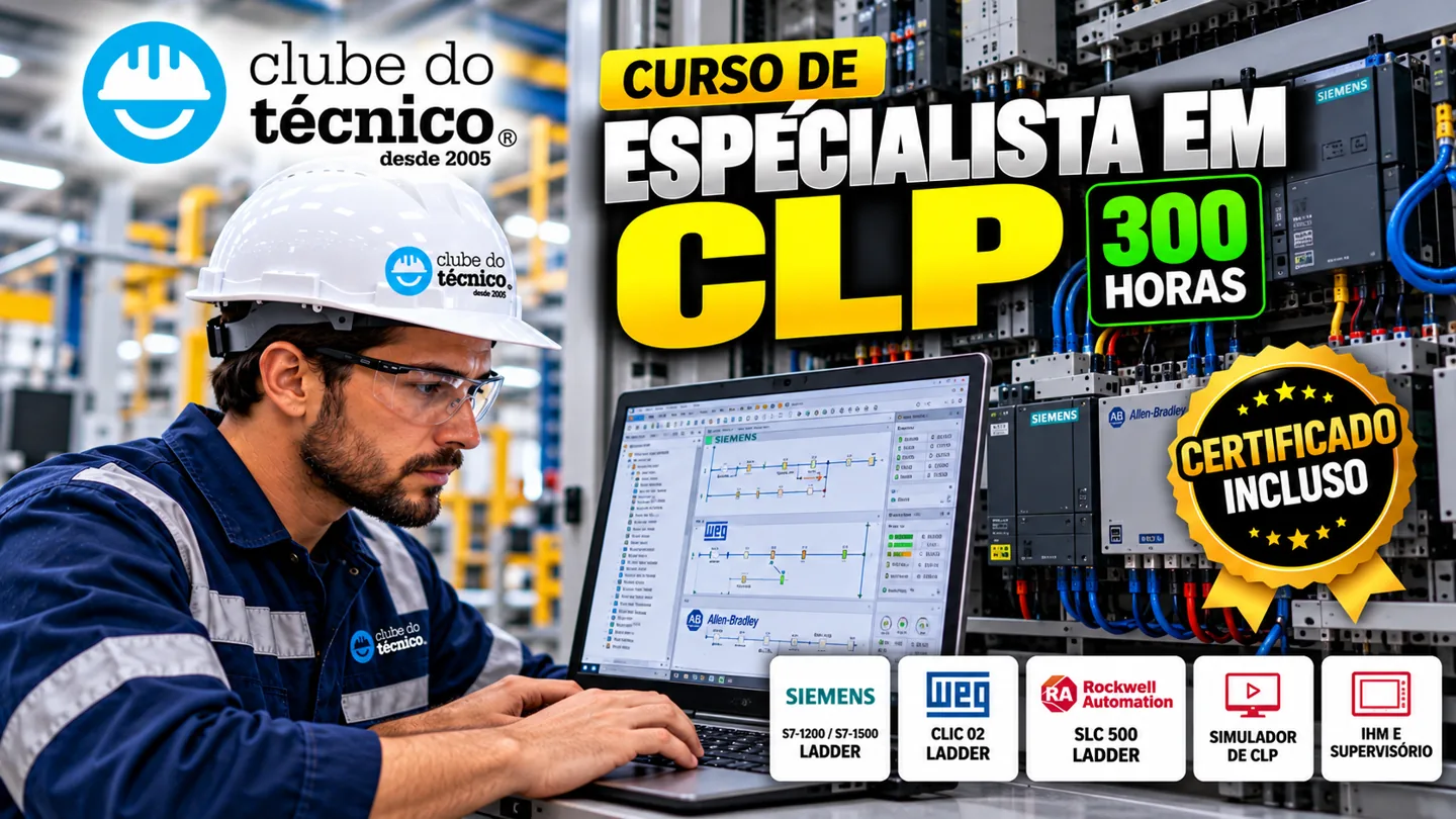 Especialista em CLP — 300 horas, certificado incluso