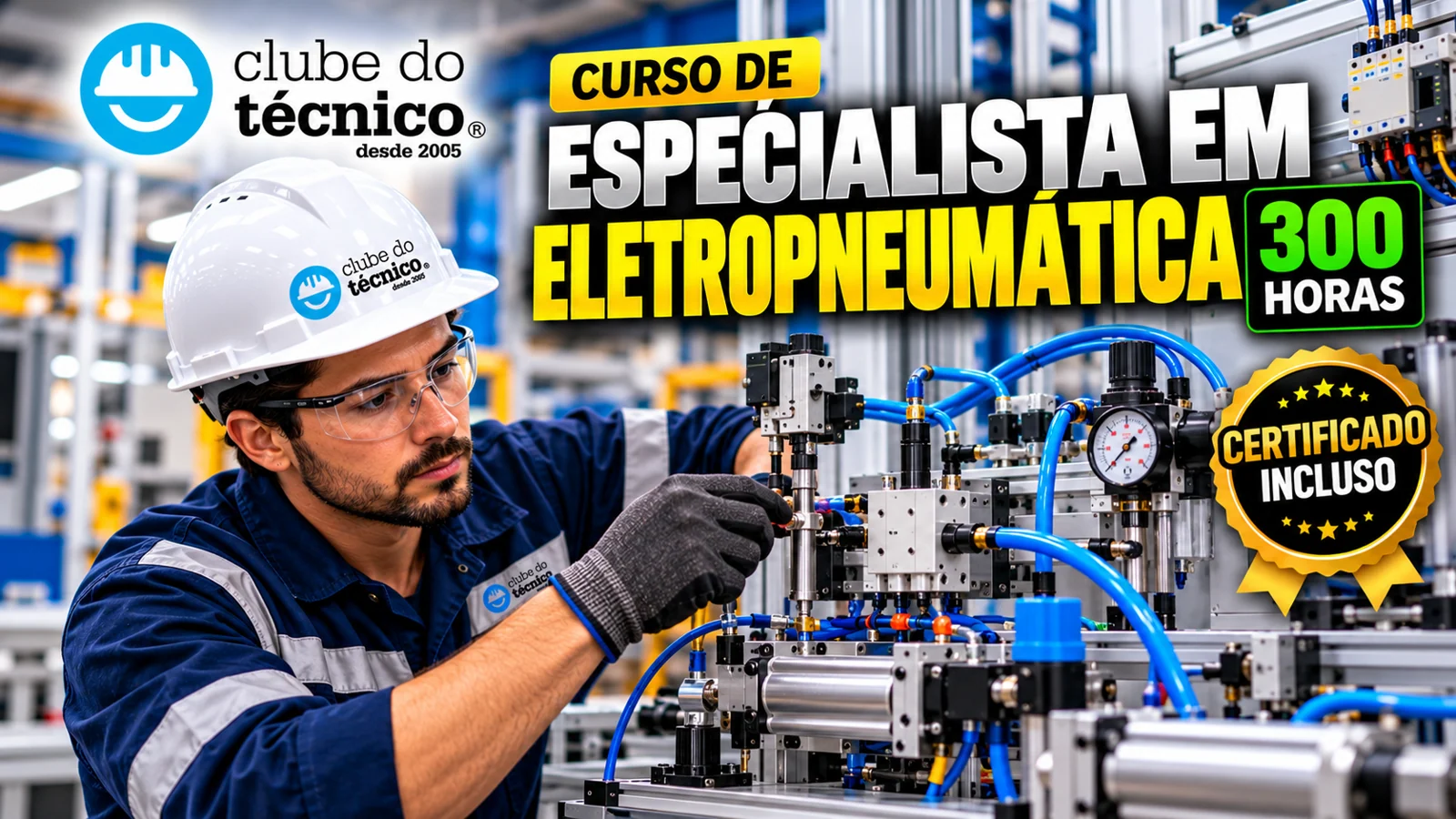 Curso de Especialista em Eletropneumática — 300 horas, certificado incluso