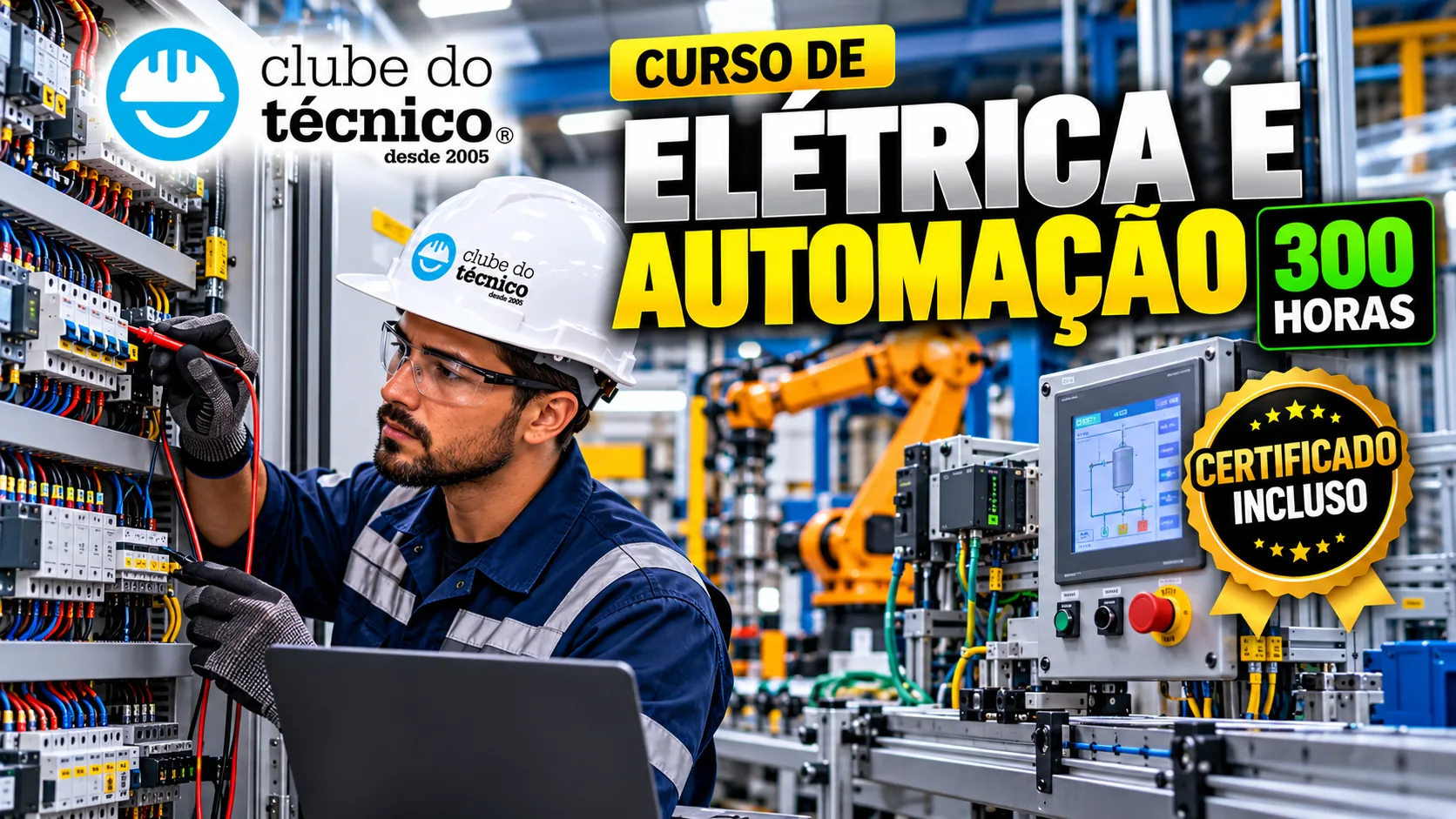 Curso de Elétrica e Automação — 300 horas — Certificado Incluso — Clube do Técnico