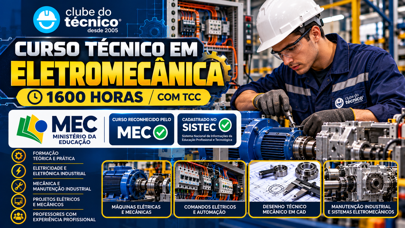 Curso Técnico em Eletromecânica — 1600 horas com TCC
