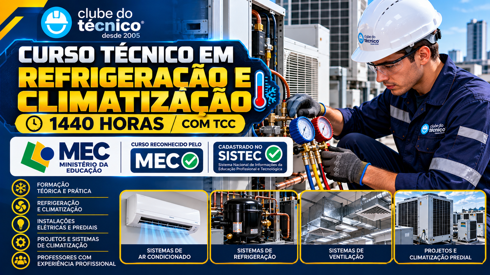 Curso Técnico em Refrigeração e Climatização — 1440 horas com TCC